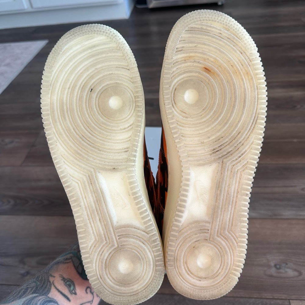 RARE Nike Af1 Skeletal Force One QS Orange Sz 9 Mens Halloween Limited Edition - Picture 7 of 10